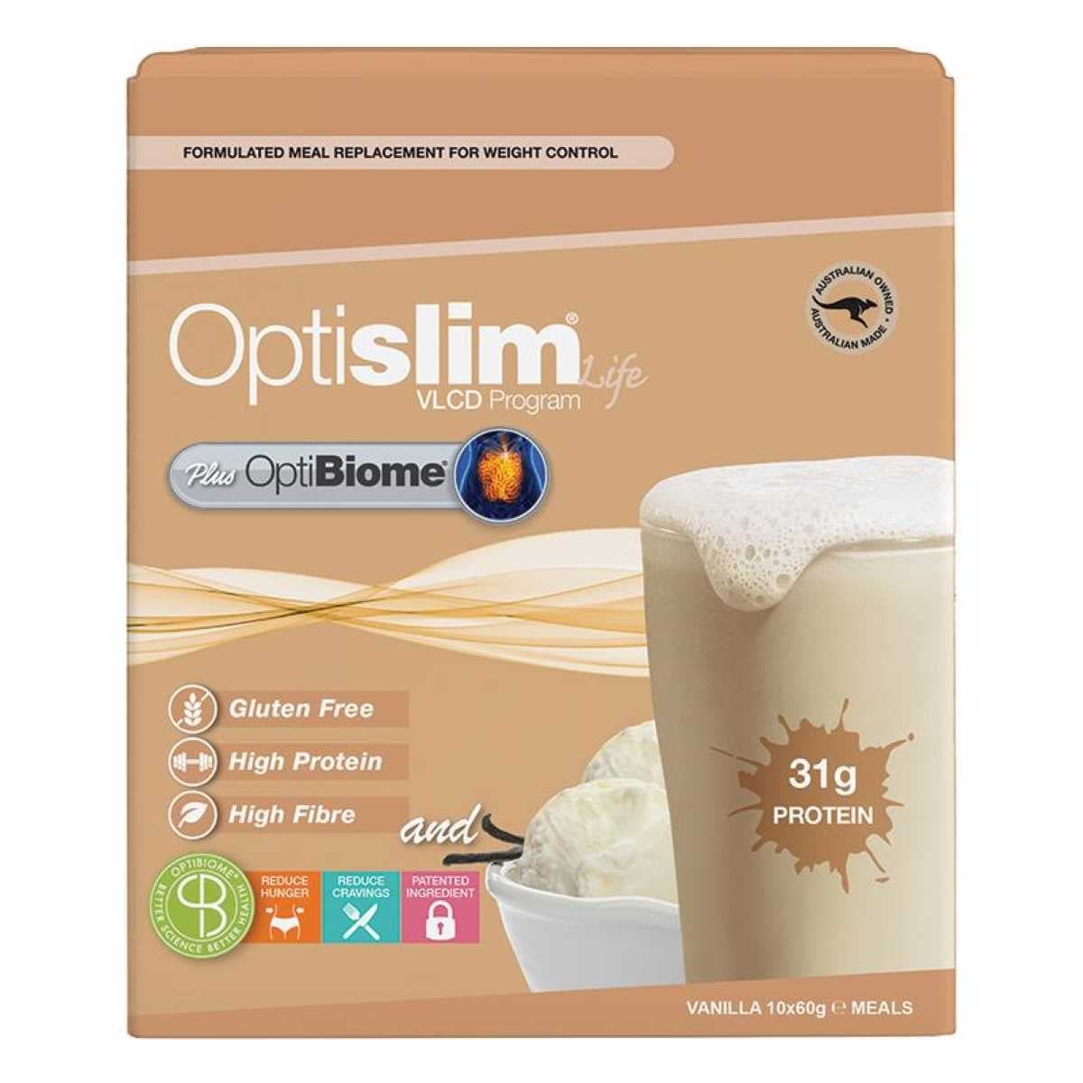 Optislim Optibiome Shake Vanilla 10 x 60g