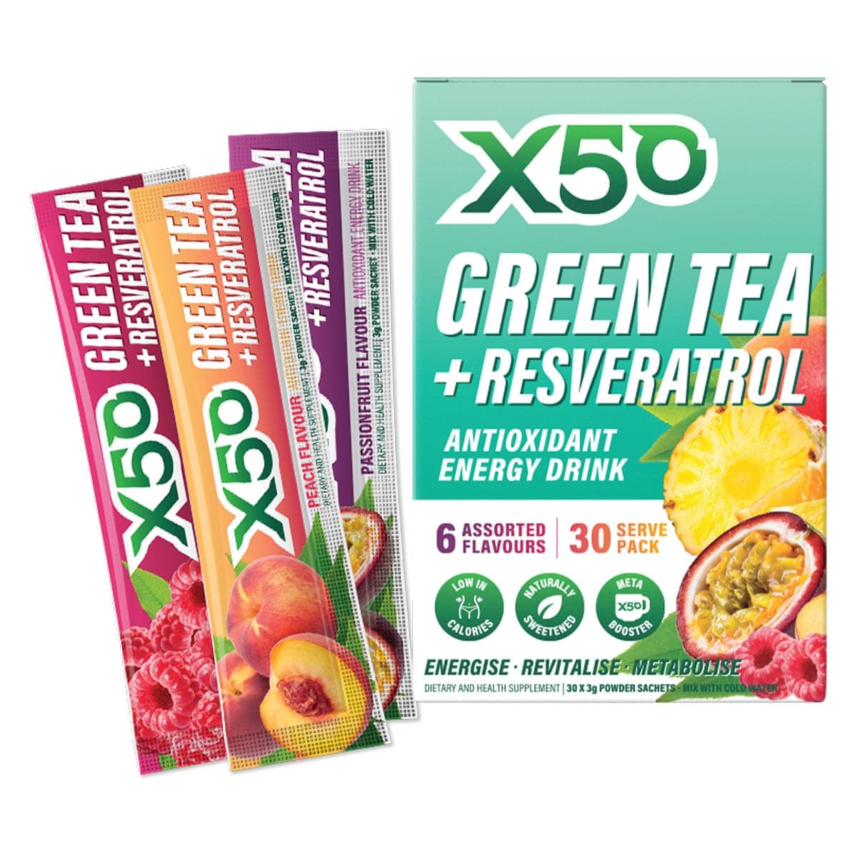 Green Tea X50 Assorted 30 Sachets