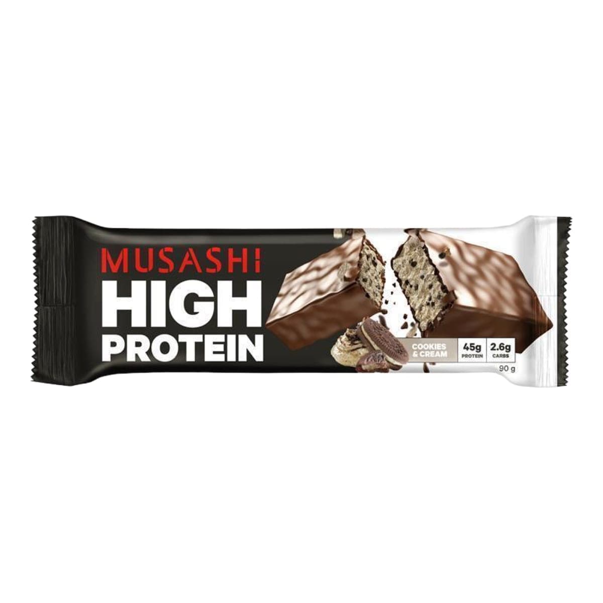 Musashi High Protein Bar Cookies & Cream 90g