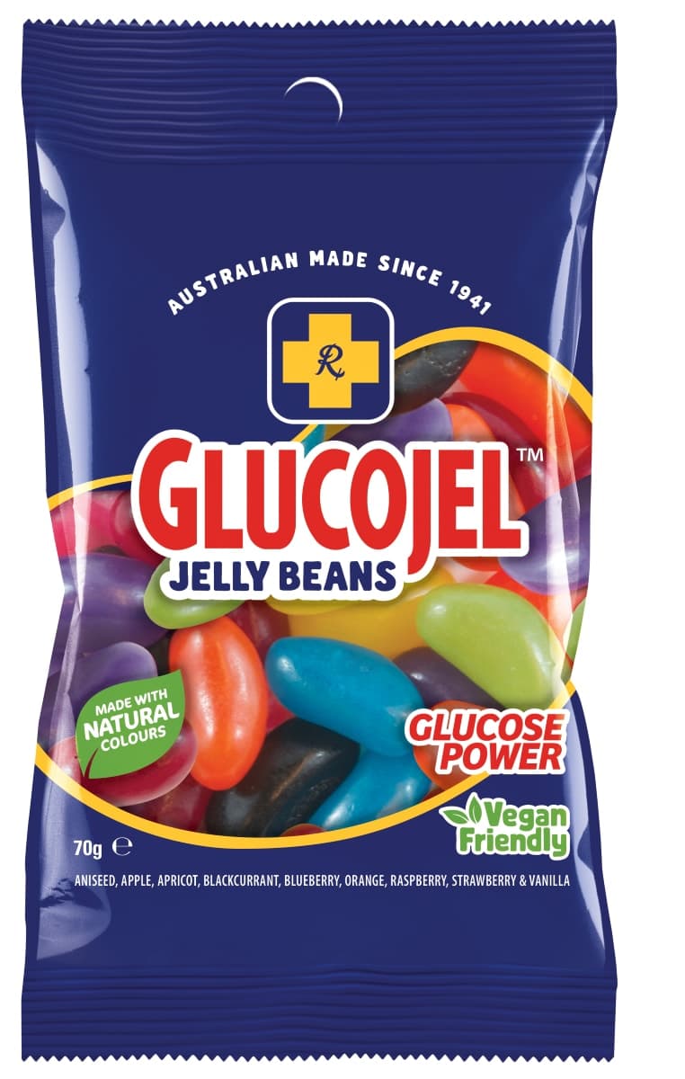 Gold Cross Glucojel Jelly Beans Mixed 70g