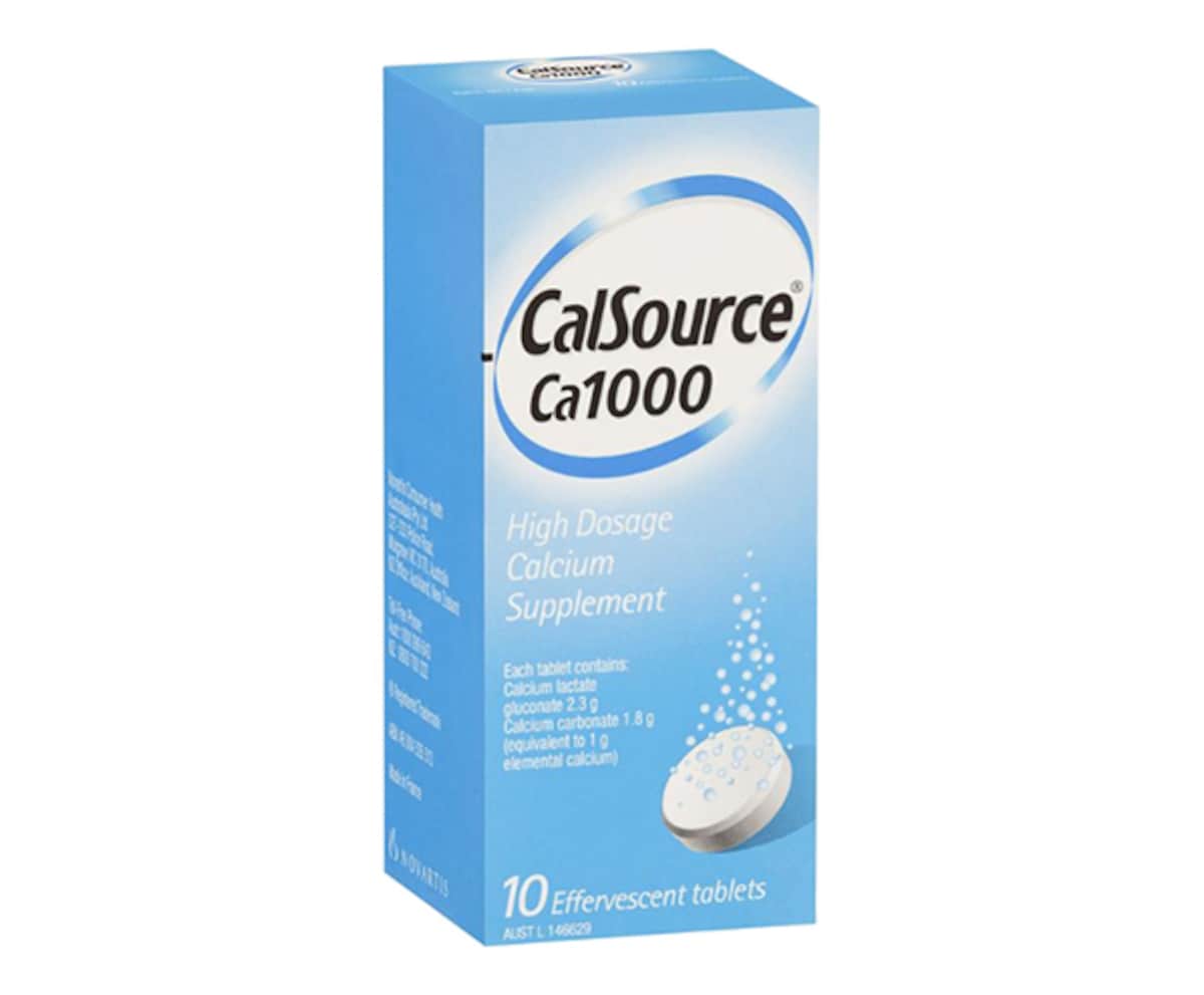 Calsource Calcium Effervescent 1000mg 10 Tablets