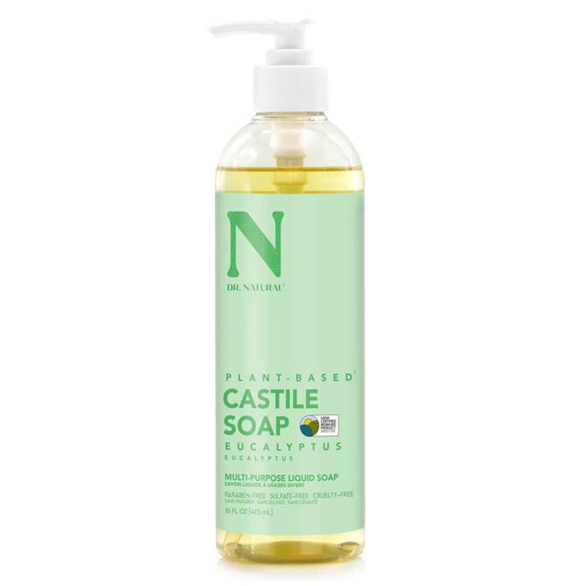 Dr. Natural Castile Liquid Soap Eucalyptus 473ml