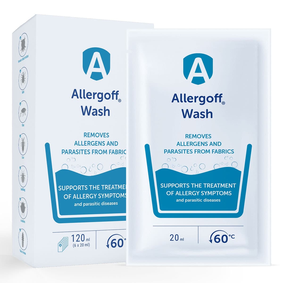 Allergoff Wash Laundry Additive Sachets 6 x 20ml