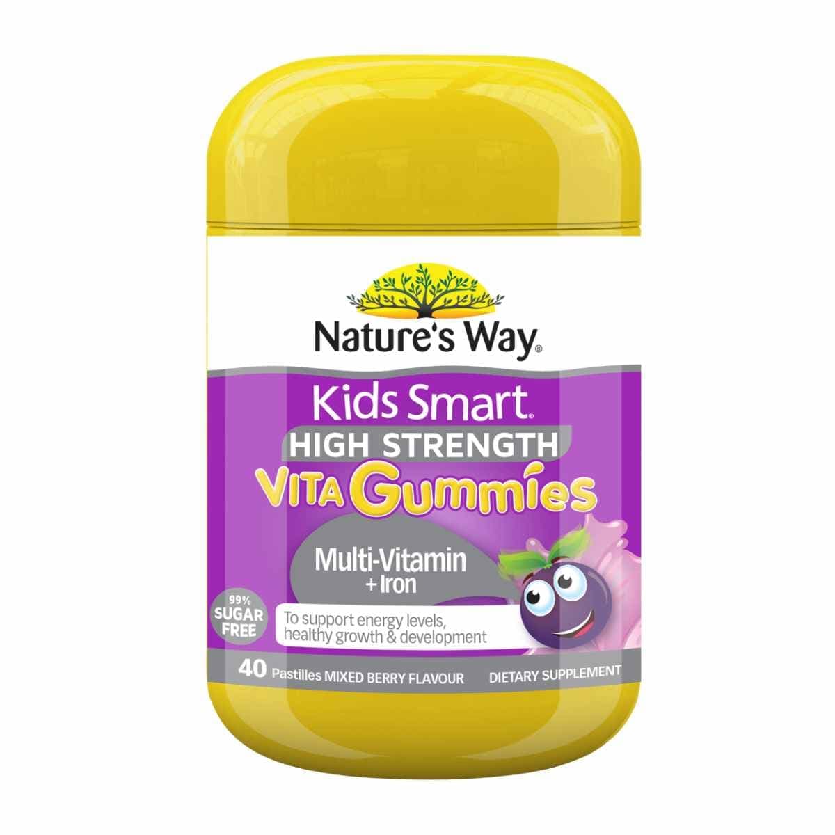 Nature's Way Kids Smart High Strength Vita Gummies Multi-Vitamin + Iron 40 Pack