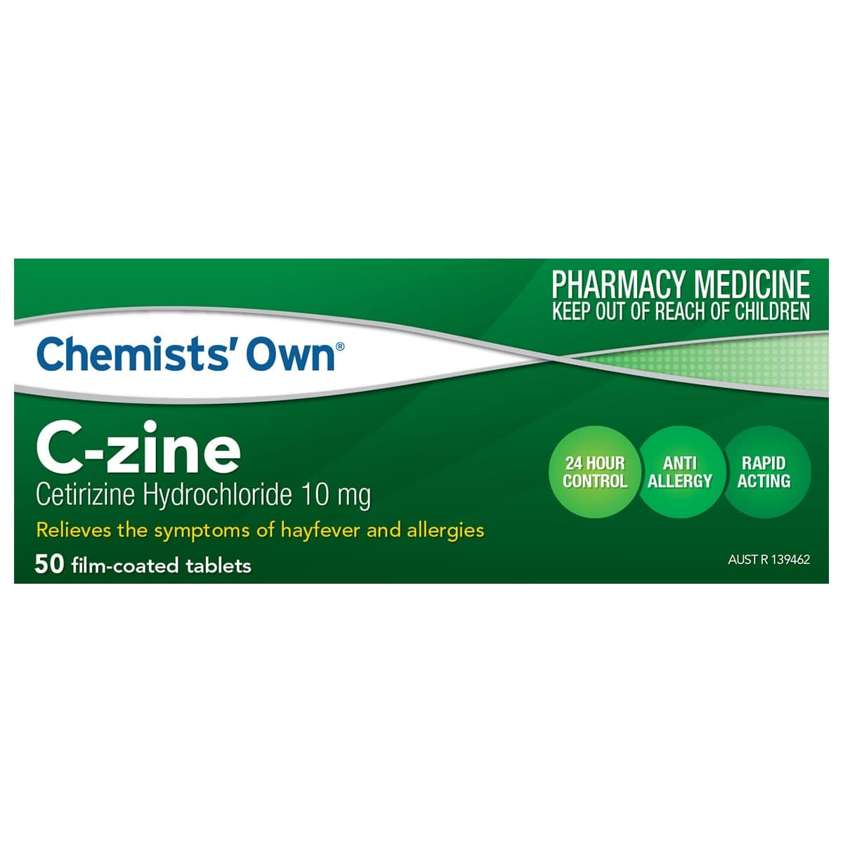 Chemists Own C-Zine Cetirizine 10mg 50 Tablets