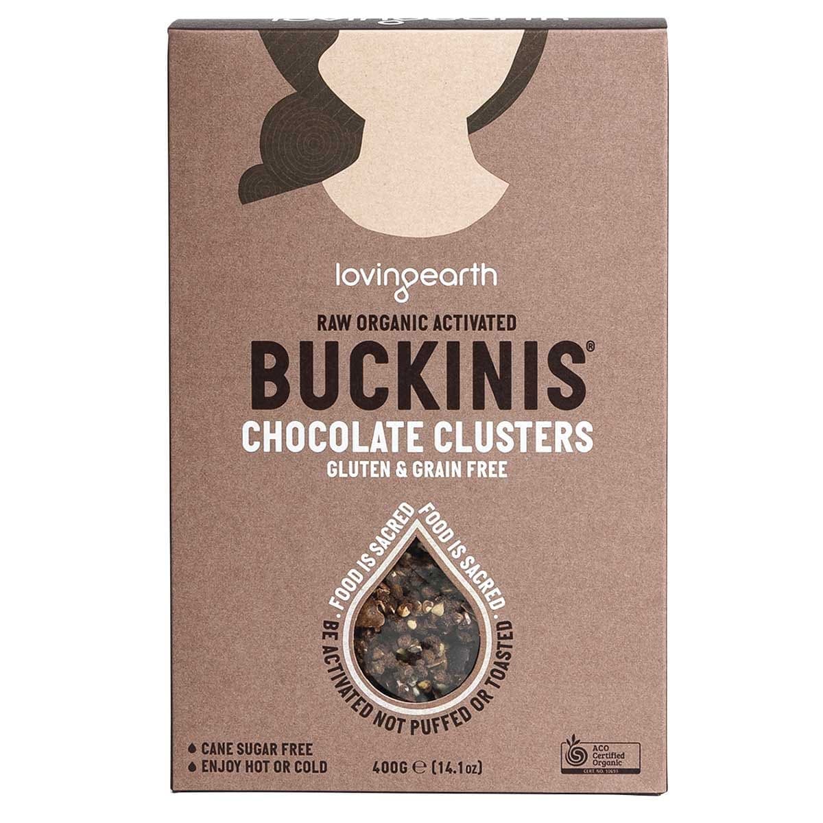Loving Earth Buckinis Chocolate Clusters 400g
