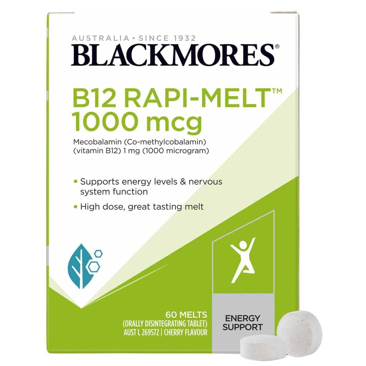 Blackmores B12 Rapi-Melt 1000mcg 60 Melts