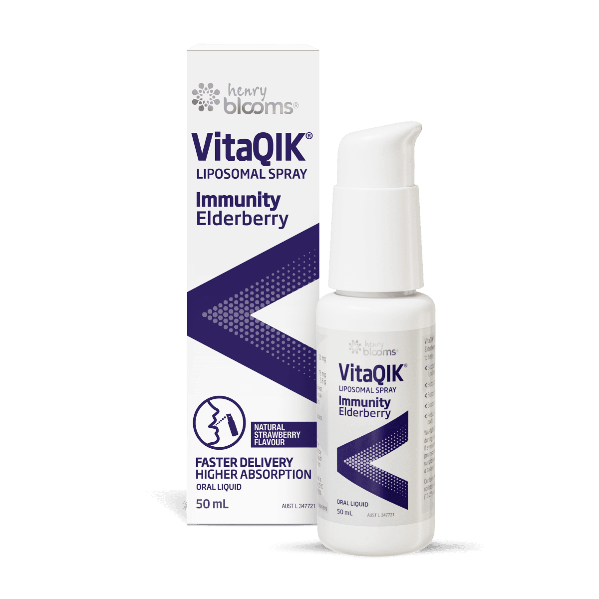 Henry Blooms VitaQIK Liposomal Immunity Elderberry 50ml