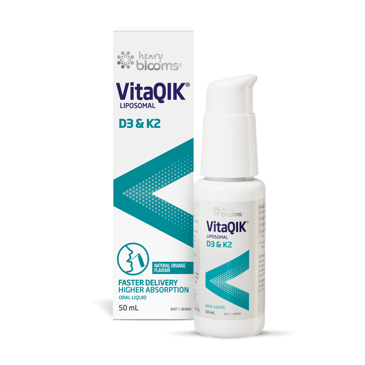 Henry Blooms VitaQIK Liposomal Vitamin D3 & K2 50ml