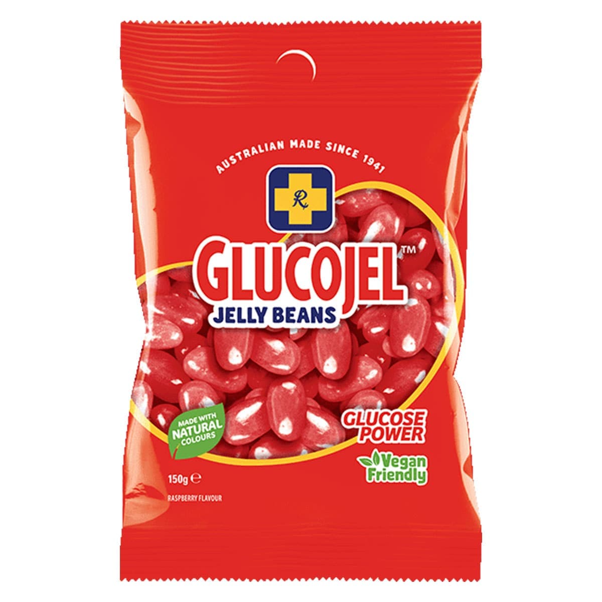 Gold Cross Glucojel Red Jelly Beans 150g