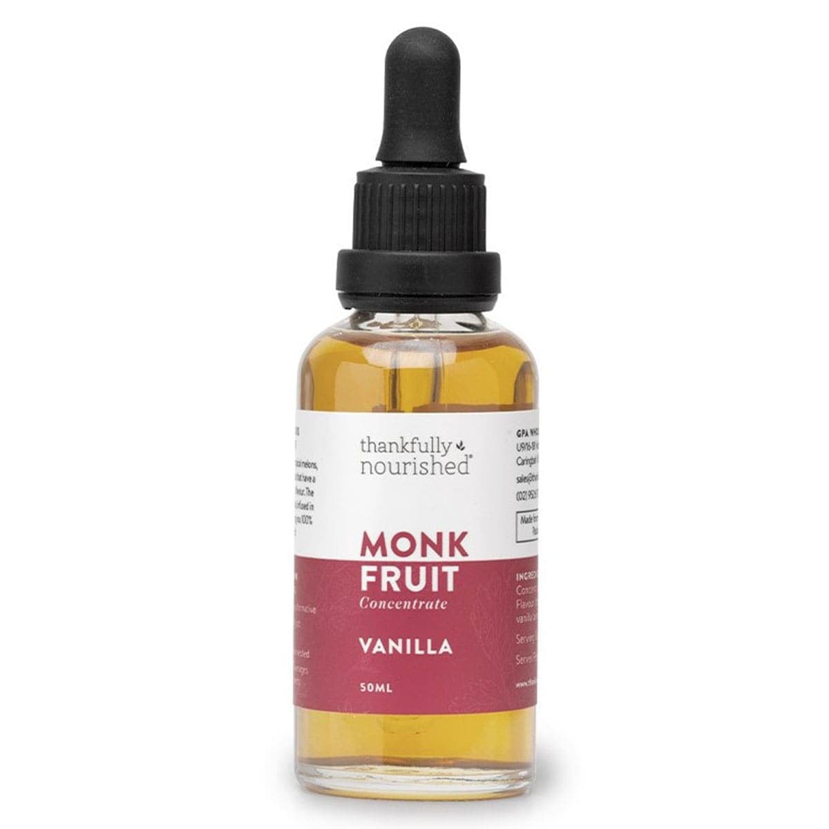 Thankfully Nourished Monk Fruit Concentrate Vanilla 50ml