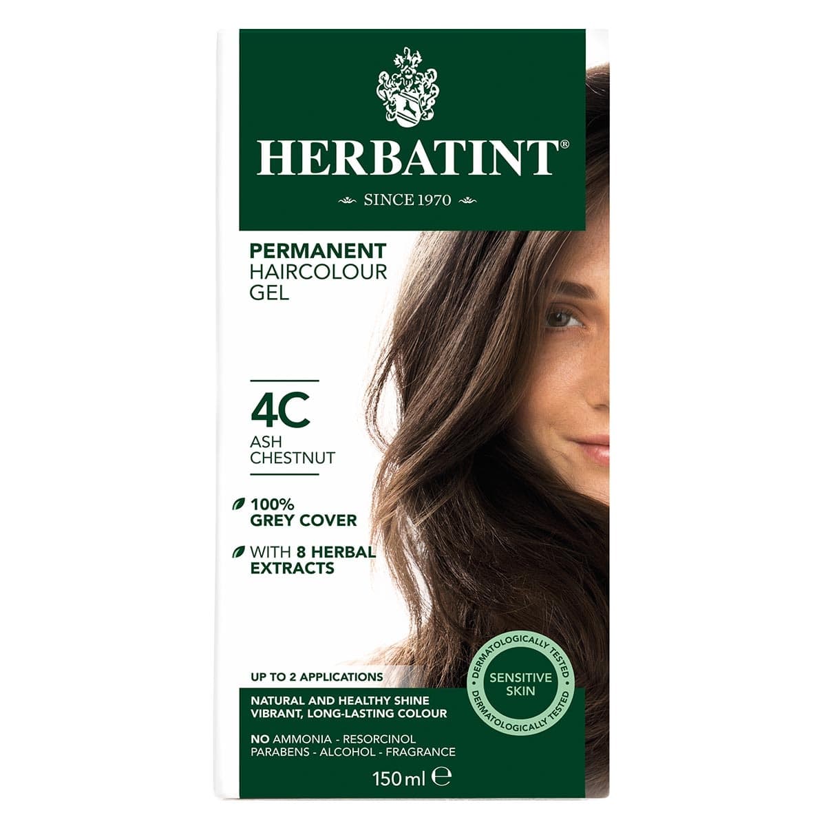 Herbatint Permanent Hair Colour Gel 4C Ash Chestnut 150ml