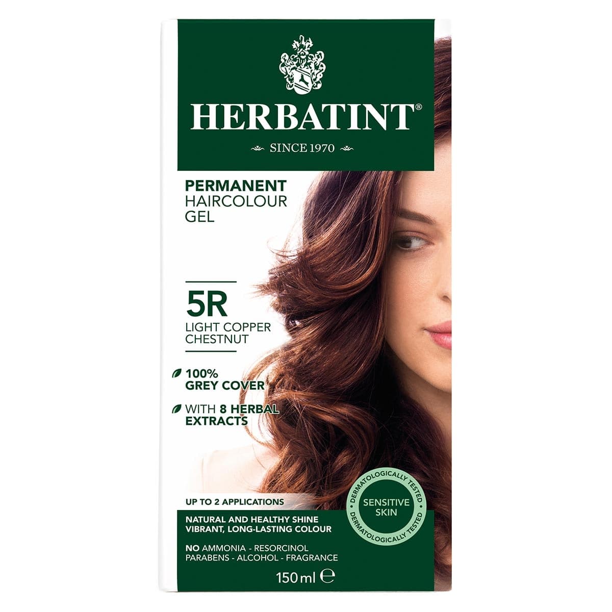 Herbatint Permanent Hair Colour Gel 5R Light Copper Chestnut 150ml