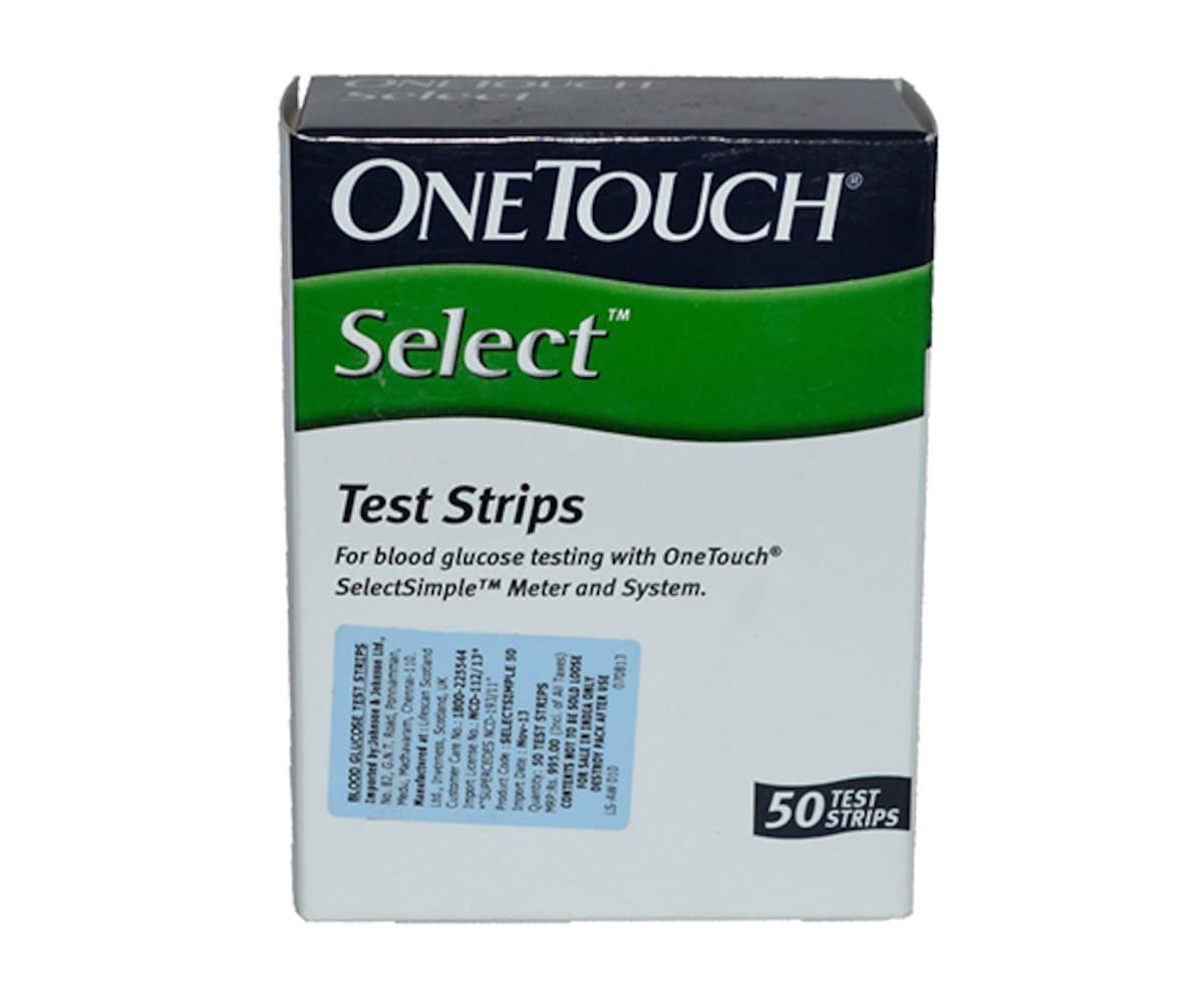 Onetouch Select Glucose Test Strips 50 Pack