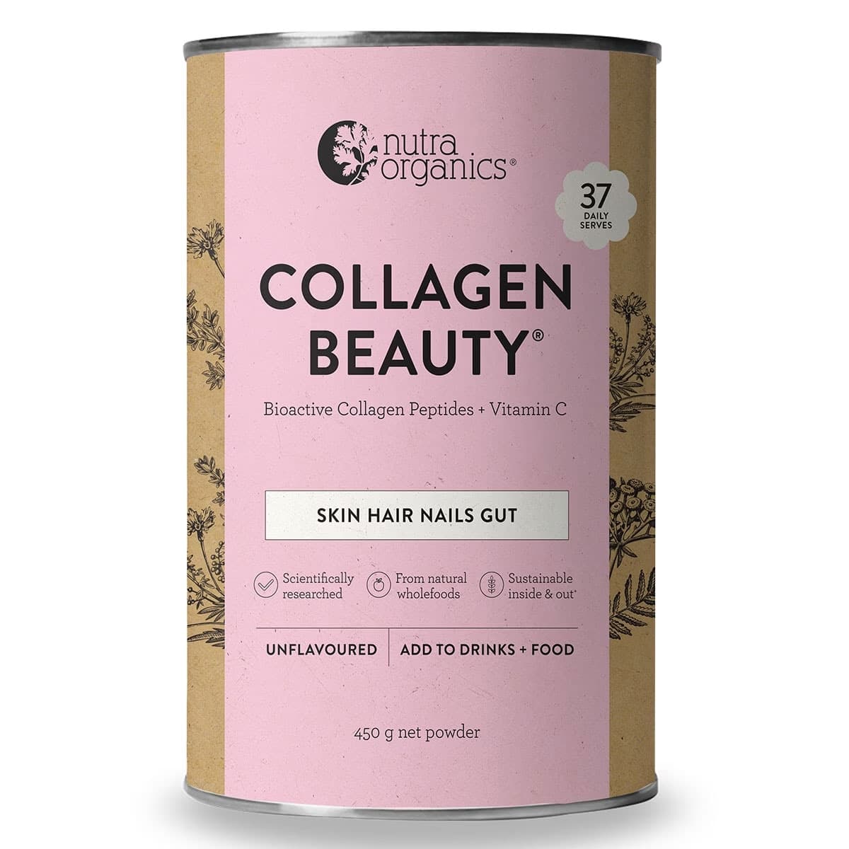 Nutra Naturals Collagen Beauty Powder Unflavoured 450g