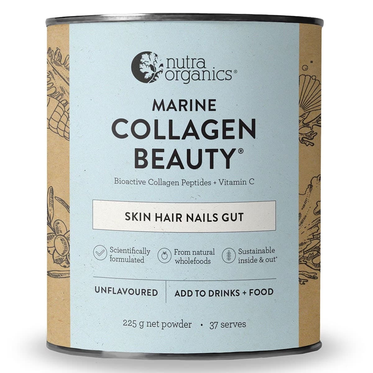 Nutra Organics Marine Collagen Beauty 225g