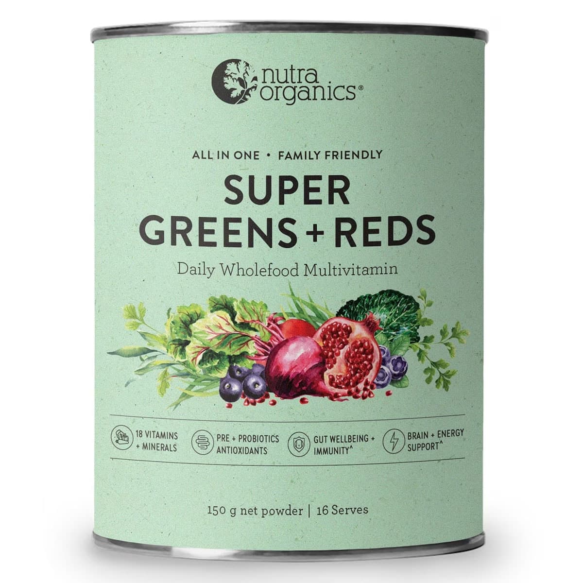 Nutra Naturals Super Greens + Reds Powder 150g