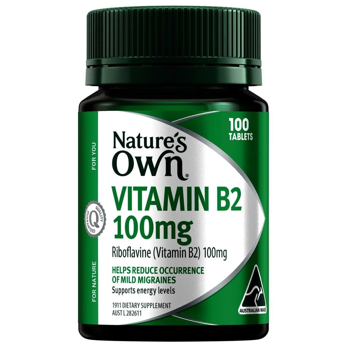 Nature's Own Vitamin B2 100mg 100 Tablets