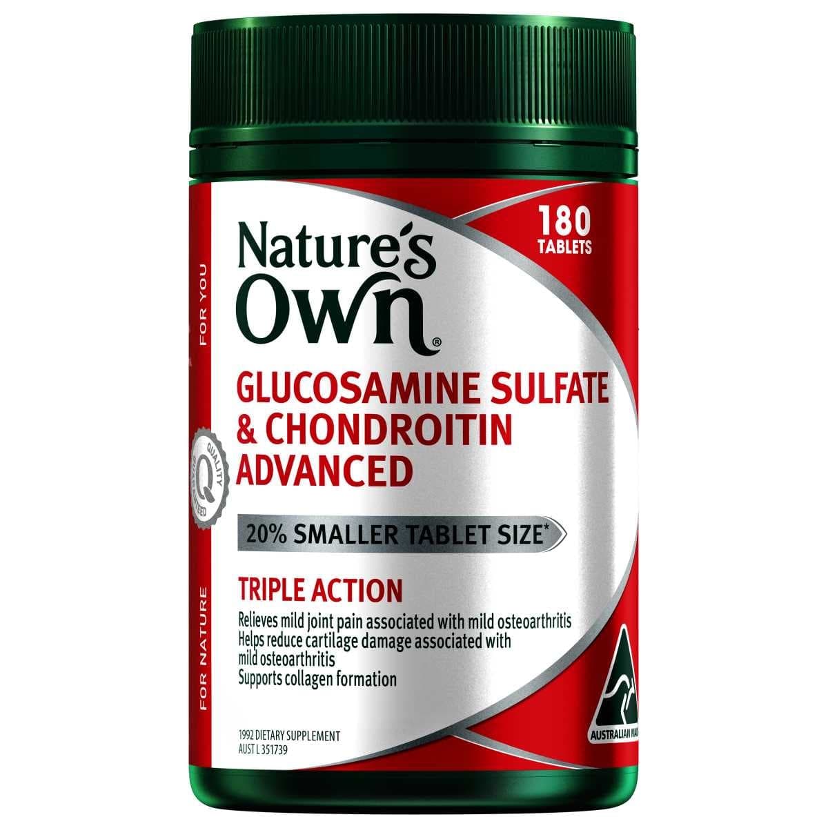 Nature's Own Glucosamine Sulfate & Chondroitin Advanced 180 Tablets