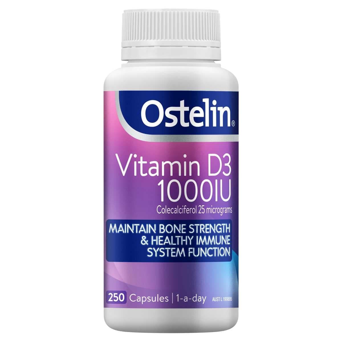 Ostelin Vitamin D3 1000iu 250 Capsules