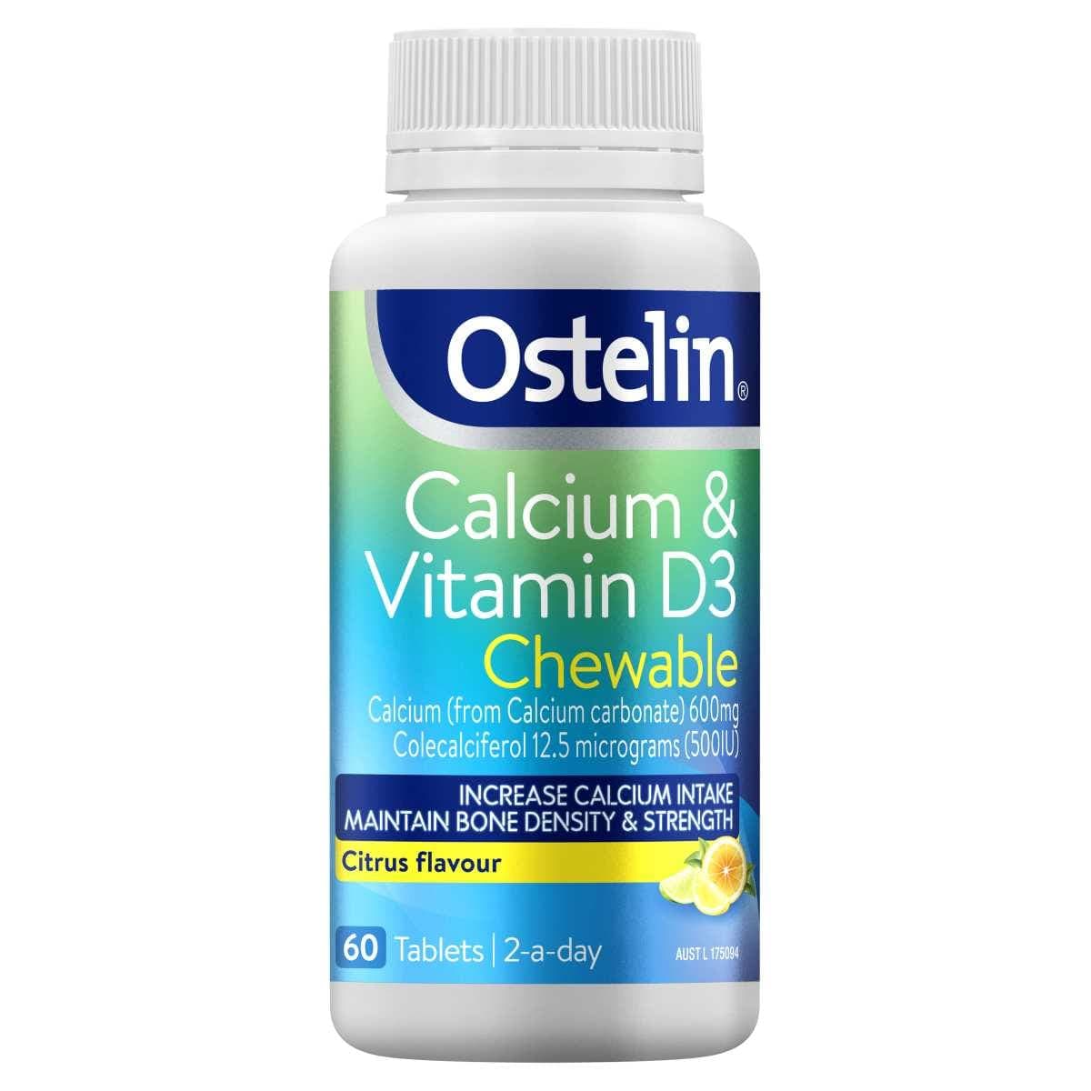 Ostelin Vitamin D & Calcium 60 Chewable Tablets