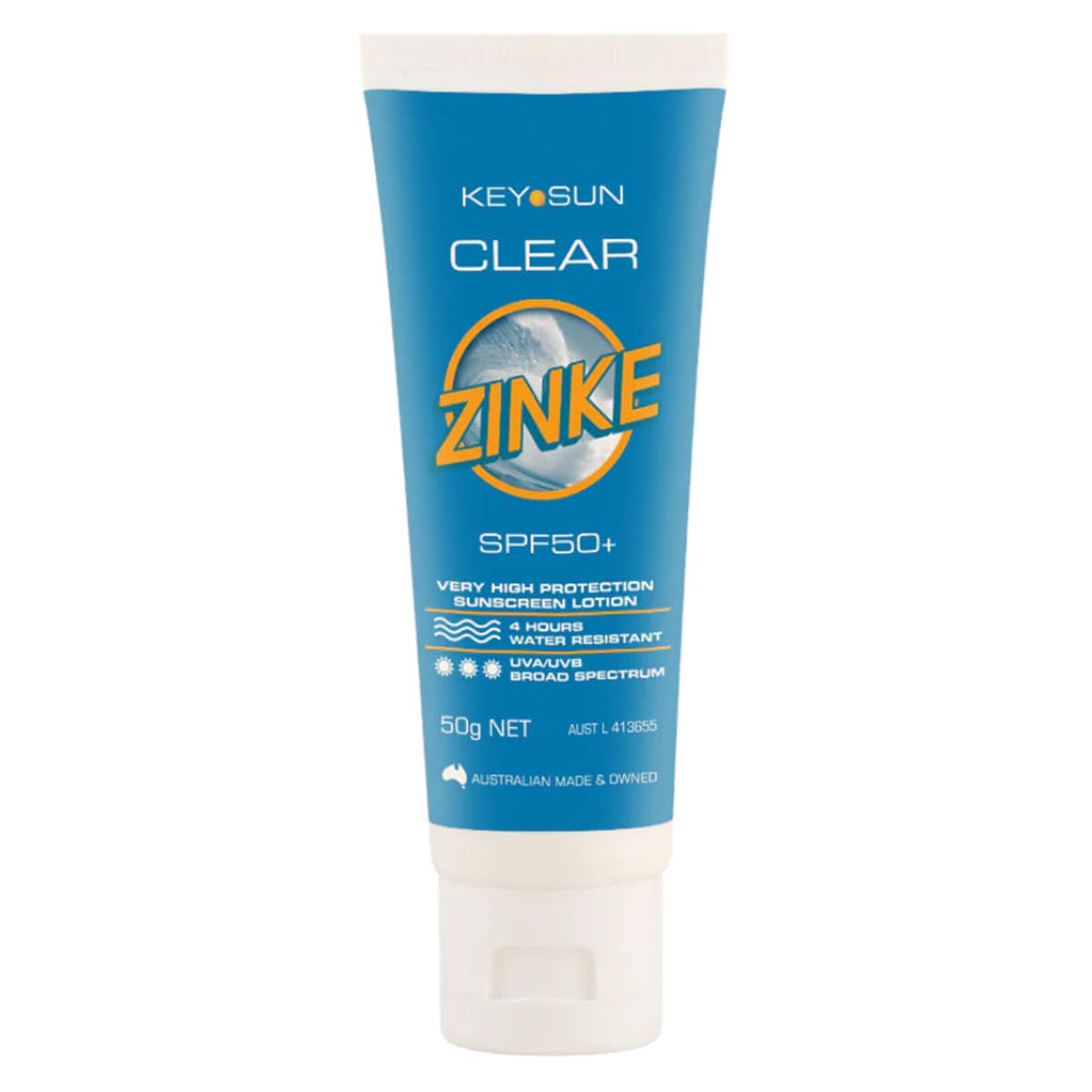 Key Sun Zinke Clear Zinke SPF 50+ 50g