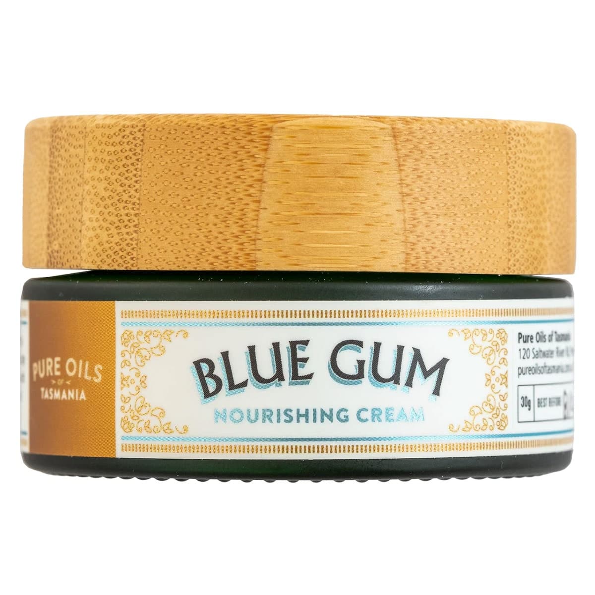 Pure Oils of Tasmania Blue Gum Nourishing Cream in Bamboo Box 30ml