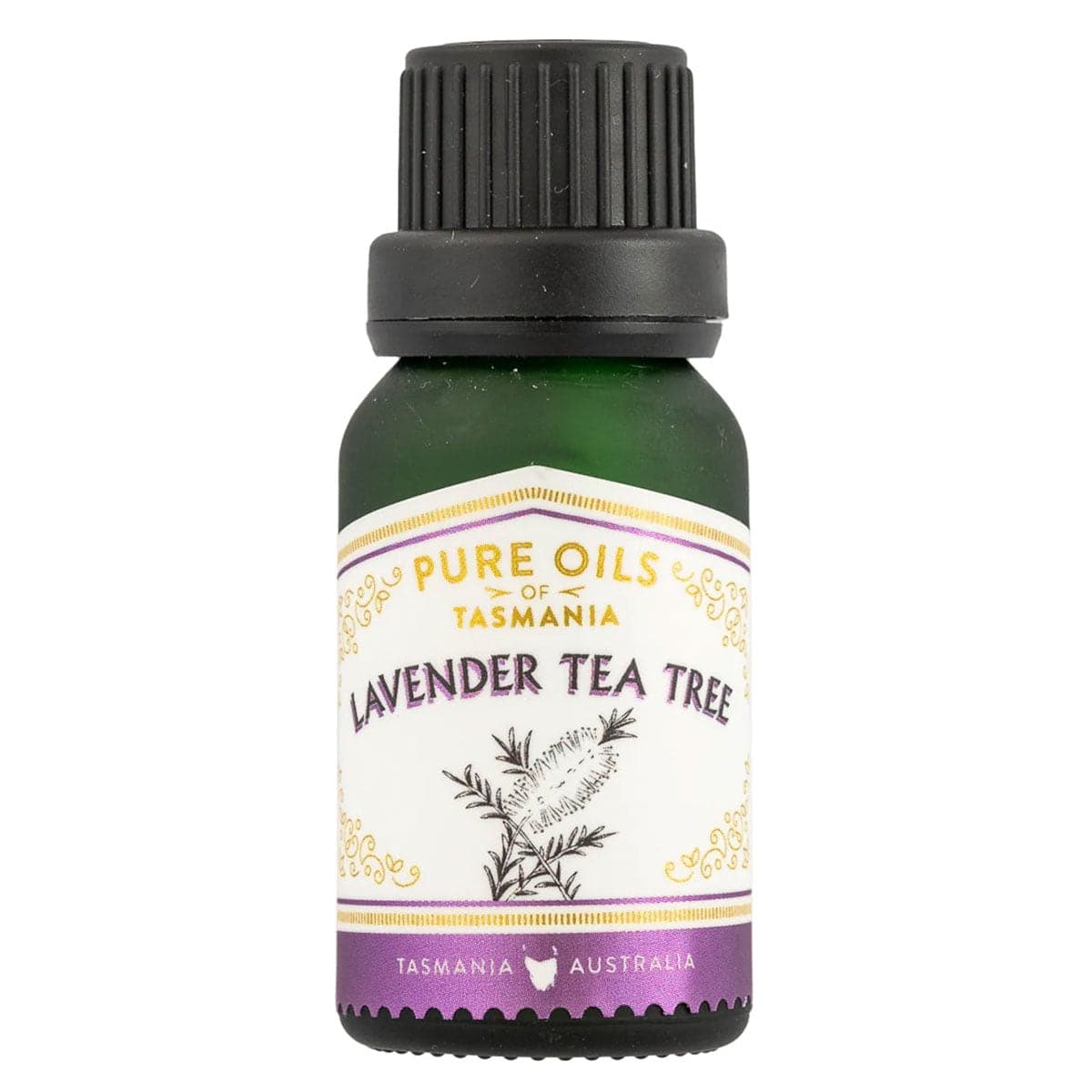 Pure Oils of Tasmania Lavender Tea Tree Essential Oil in Bamboo Box 15ml