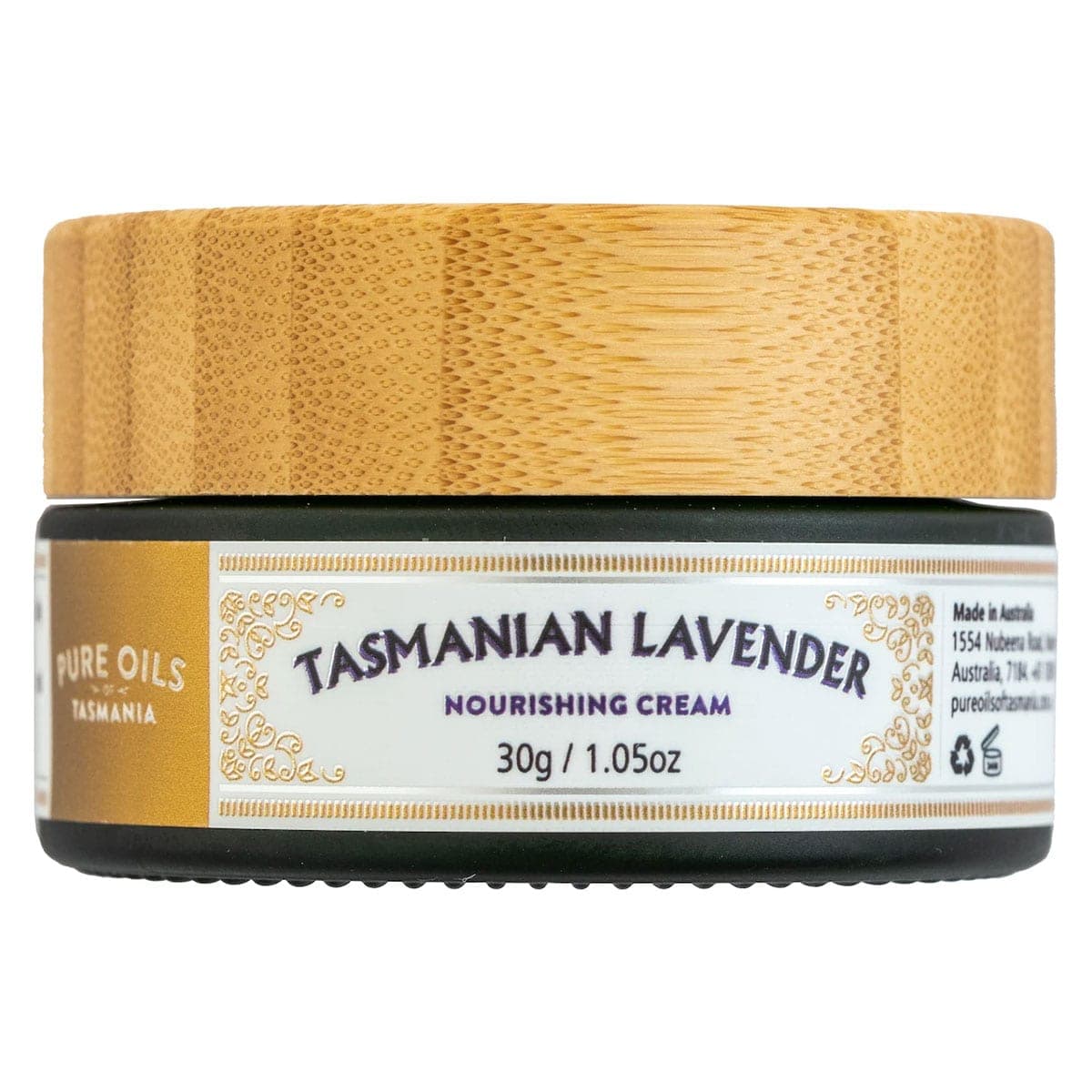 Pure Oils of Tasmania Nourishing Lavender Cream in Bamboo Box 30ml