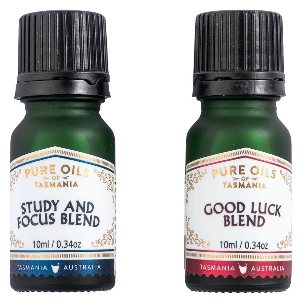 Pure Oils of Tasmania Study/Focus and Good Luck Oils Double Set 20ml