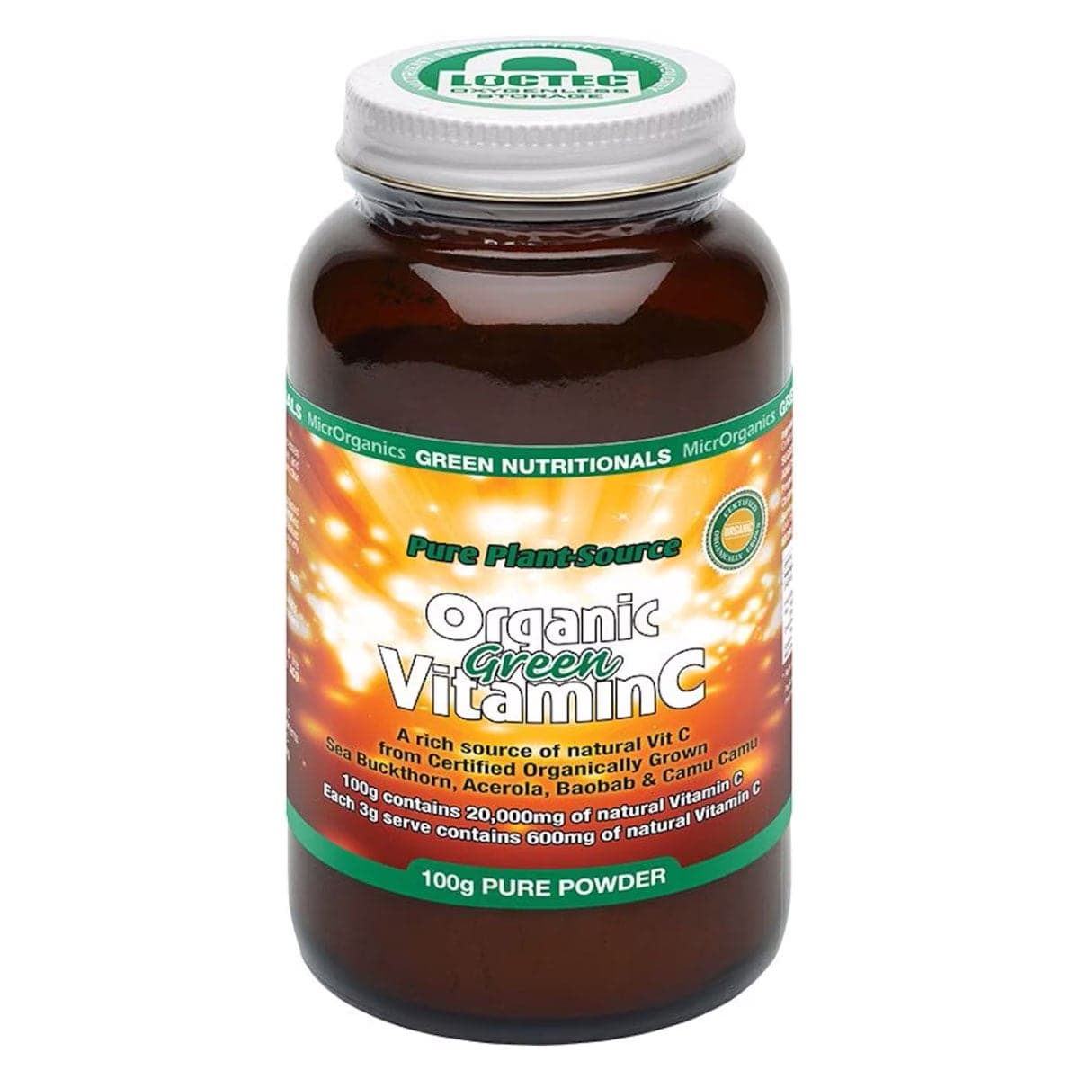 Green Nutritionals Pure Plant Source Organic Green Vitamin C 100g