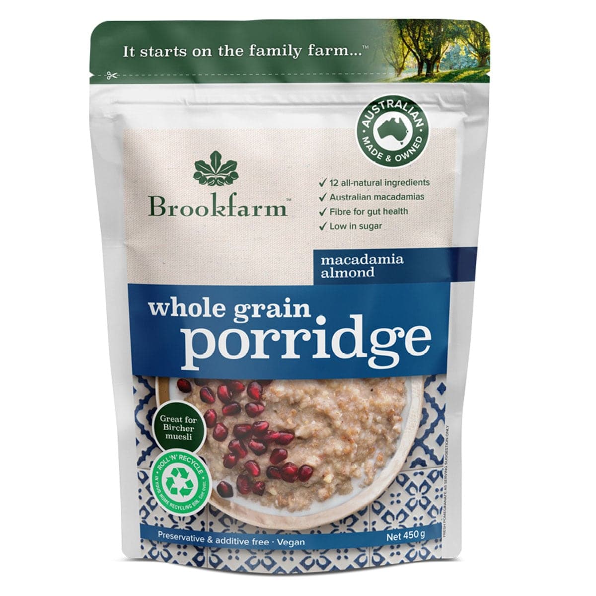 Brookfarm Wholegrain Porridge 450g