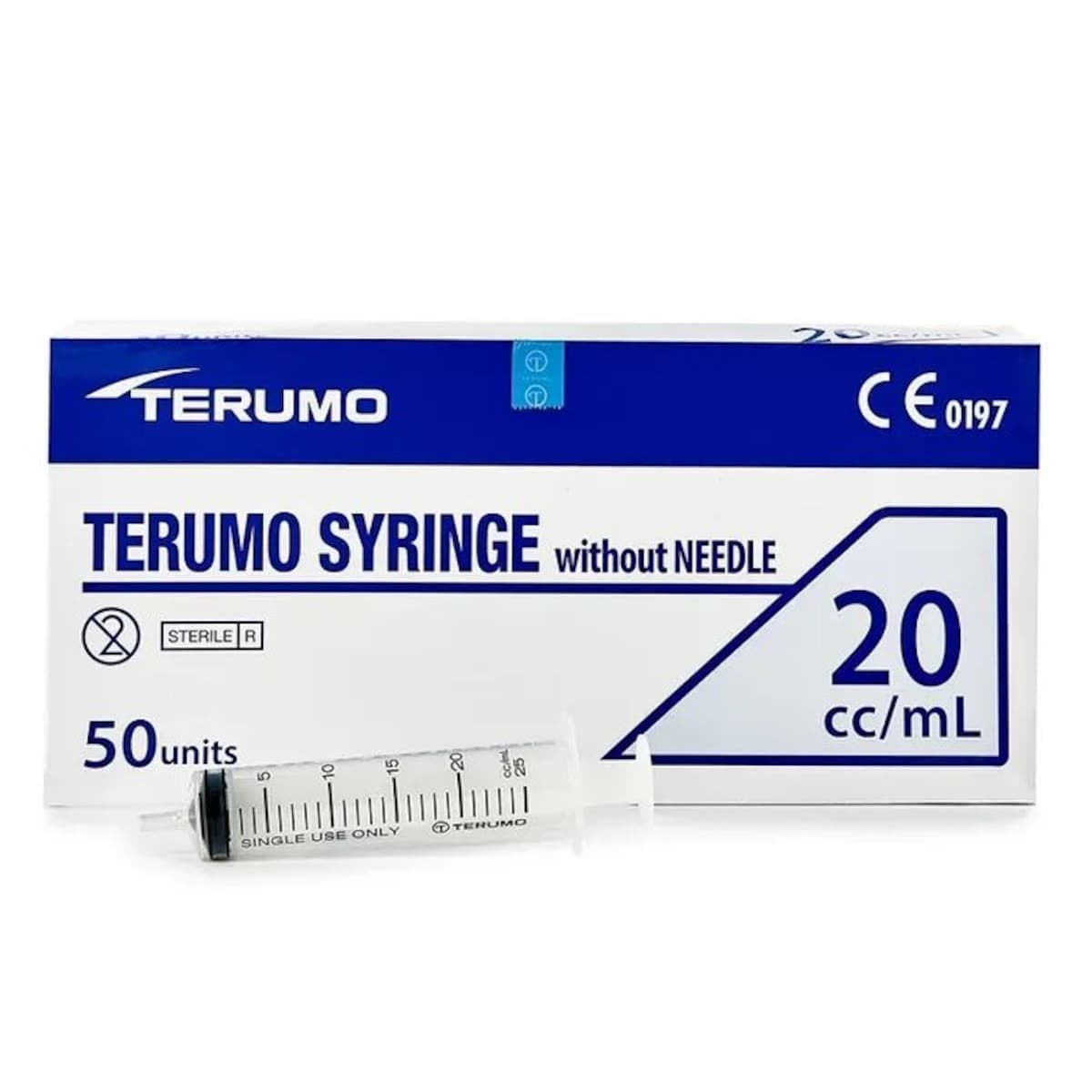 Terumo Disposable Plastic Syringe No Needle 20ml - 50 Pack