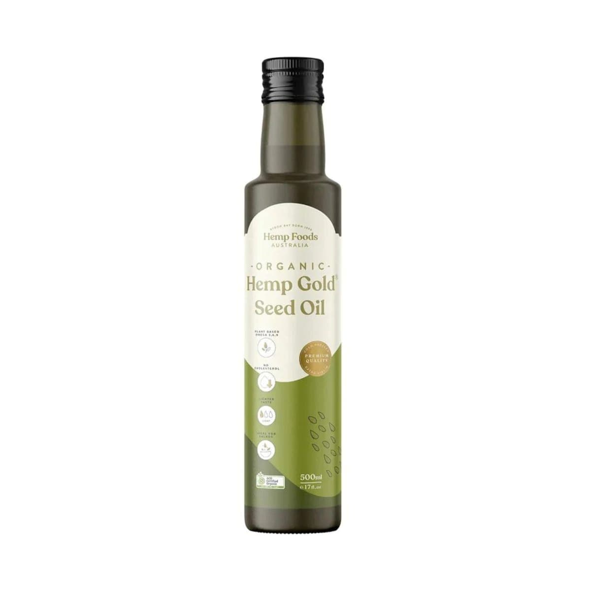 Hemp Foods Australia Organic Hemp Gold Seed Oil 500ml