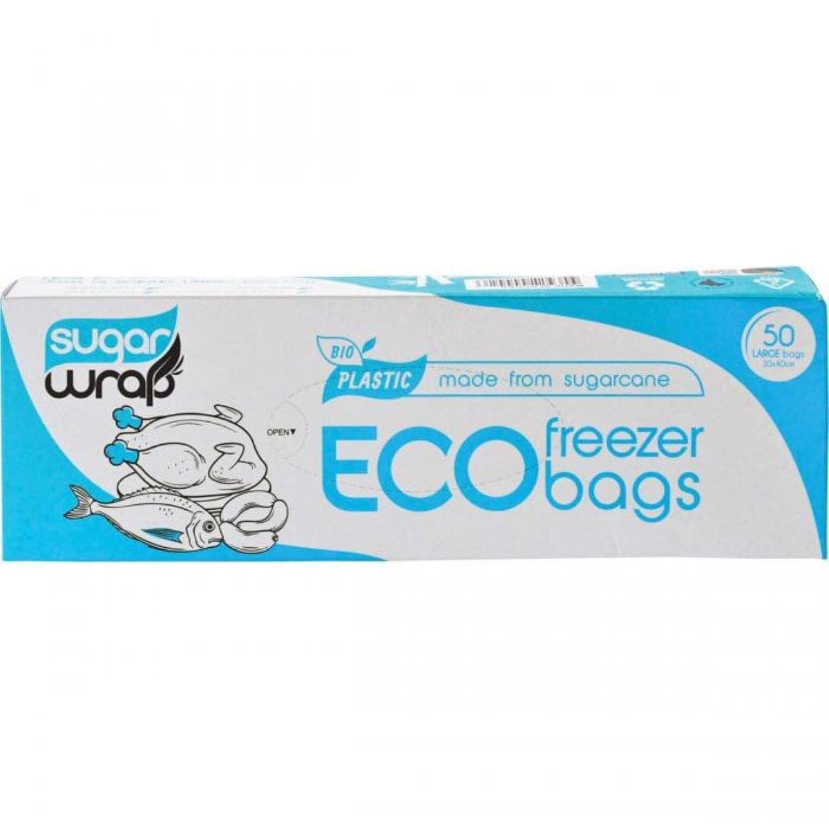Sugarwrap Eco Freezer Bags Large 50 Pack