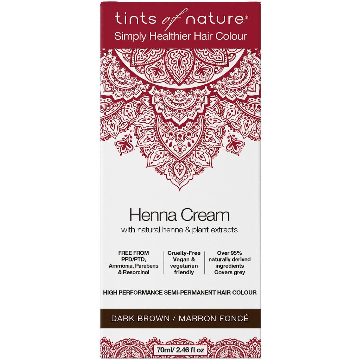 Tints of Nature Henna Cream Dark Brown 70ml