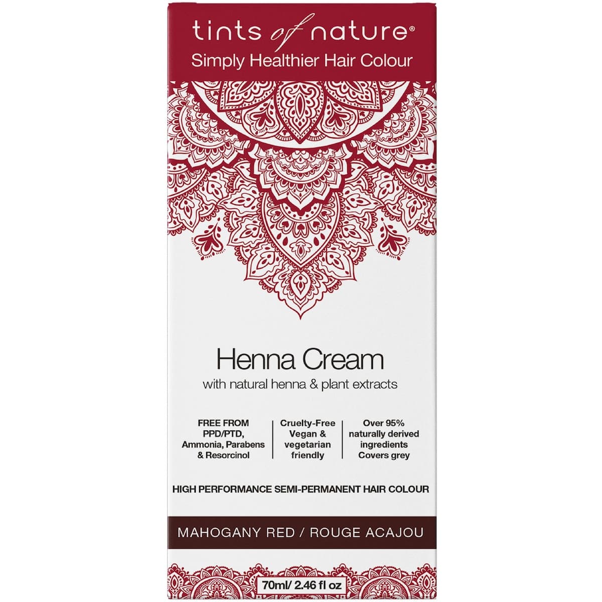 Tints of Nature Henna Cream Mahogany Red 70ml