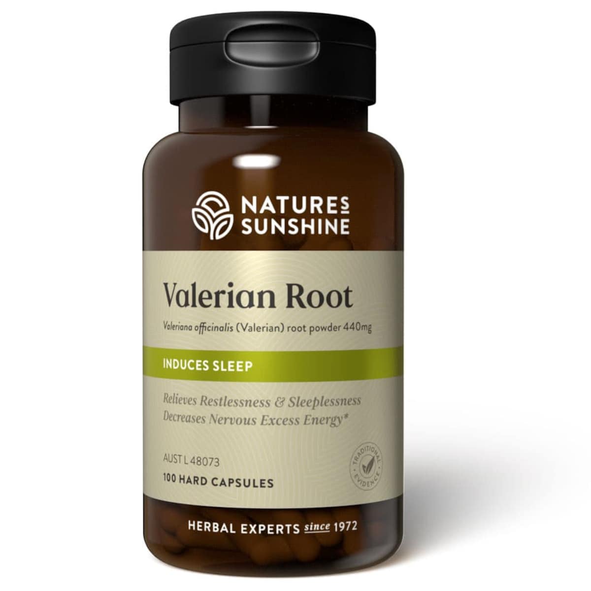 Nature's Sunshine Valerian Root 440mg 100 Capsules