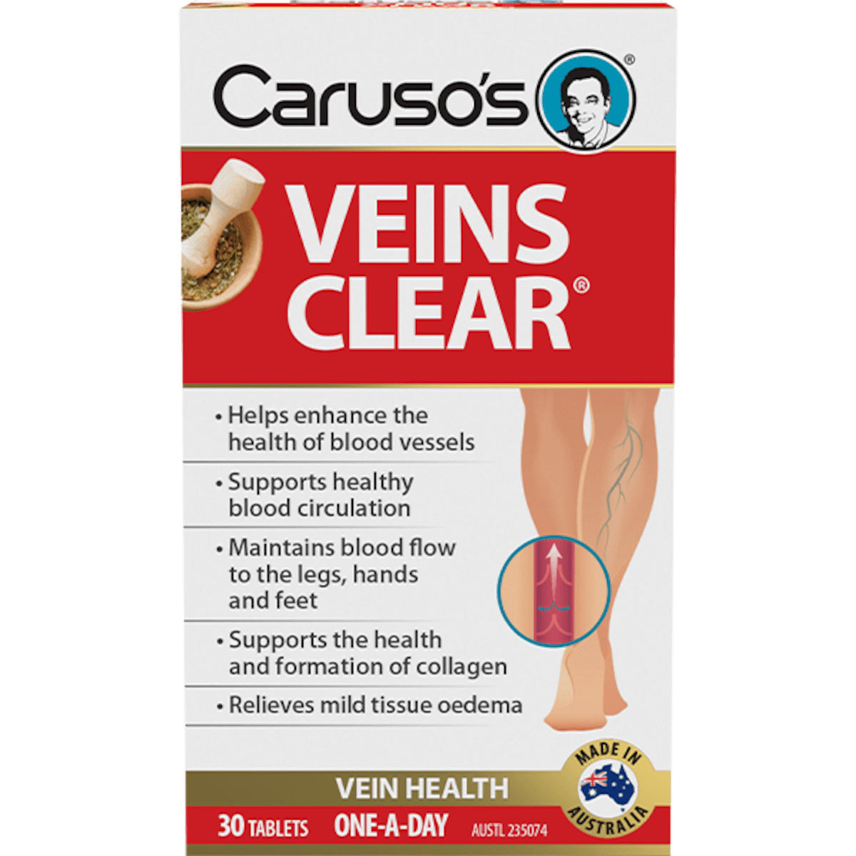Carusos Veins Clear 30 Tablets
