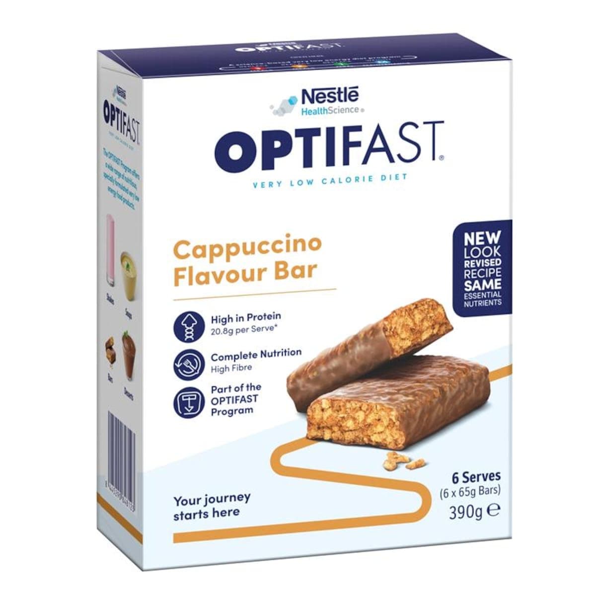 Optifast Vlcd Bars Cappuccino 6 x 65g