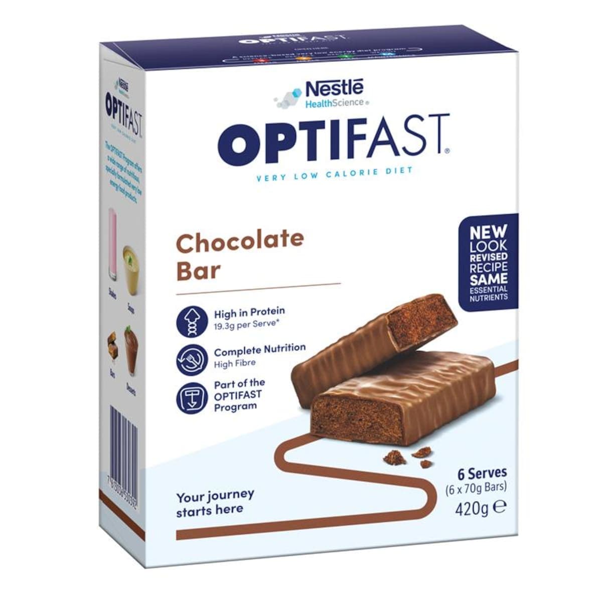 Optifast Vlcd Bars Chocolate 6 x 70g