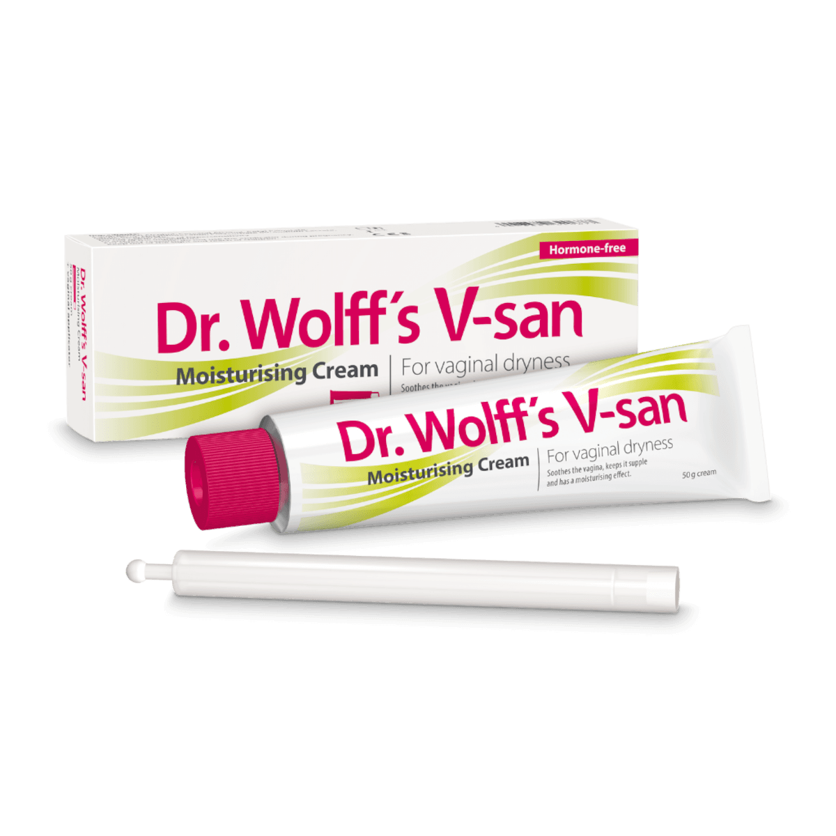 Dr Wolff's V-san Moisturising Cream with Applicator 50g