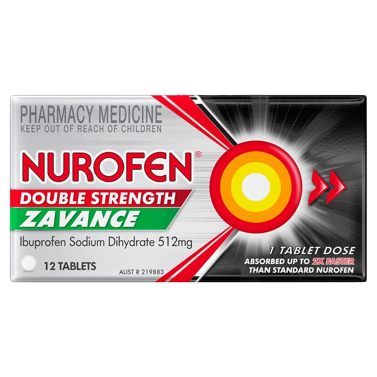 Nurofen Double Strength Zavance (512mg) 12 Tablets