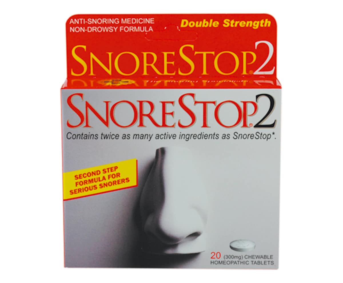 SNORESTOP 2 ANTI SNORING TABLETS SLEEP APNEA AID SOLUTION QUIET NIGHT 20 TABLETS