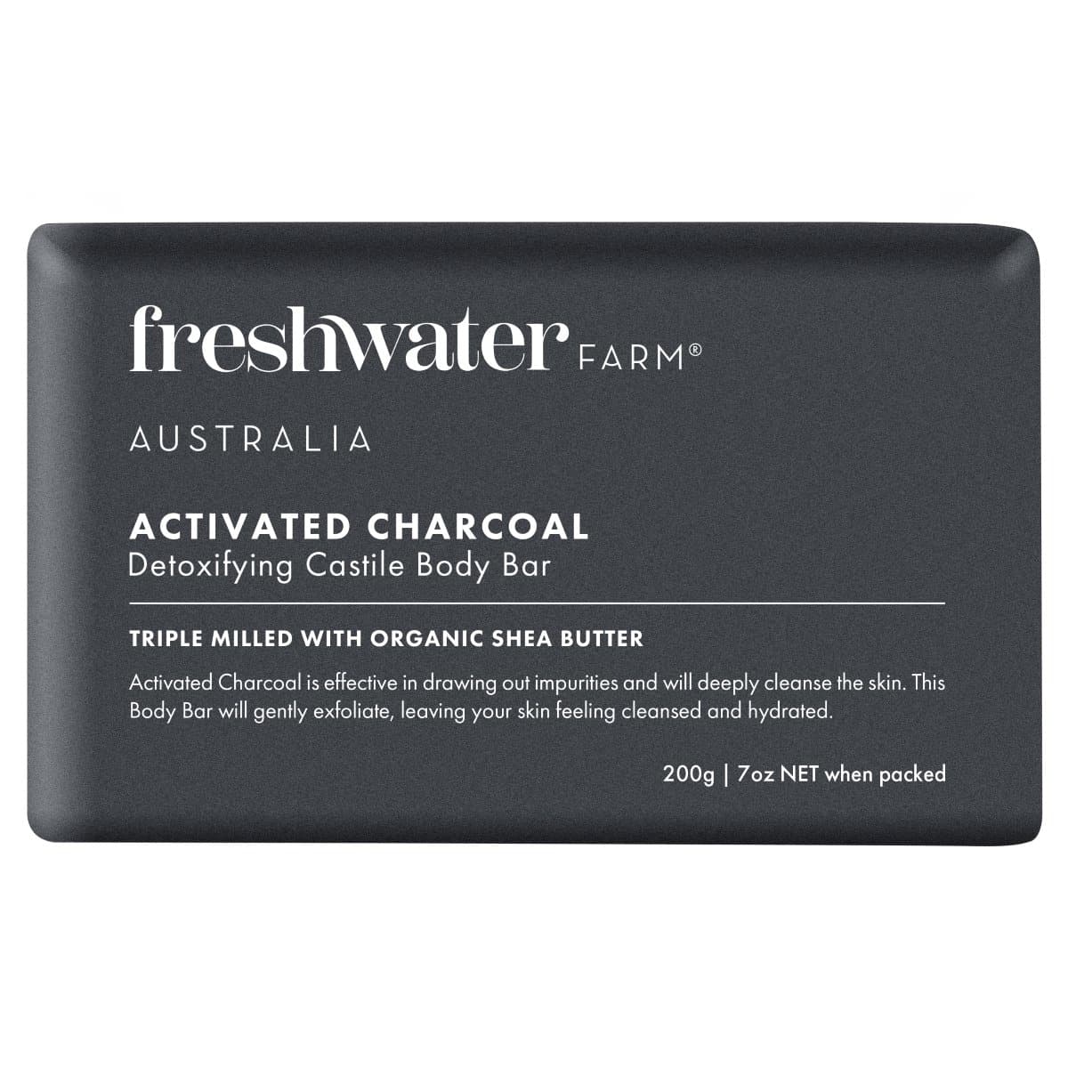 Freshwater Farm Activated Charcoal Body Bar 200g