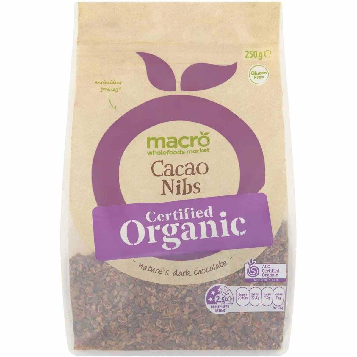 Macro Organic Cacao Nibs 250g
