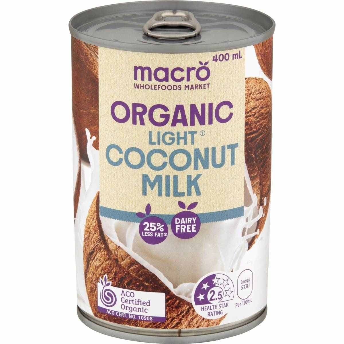 Macro Organic Light Coconut Milk 400ml