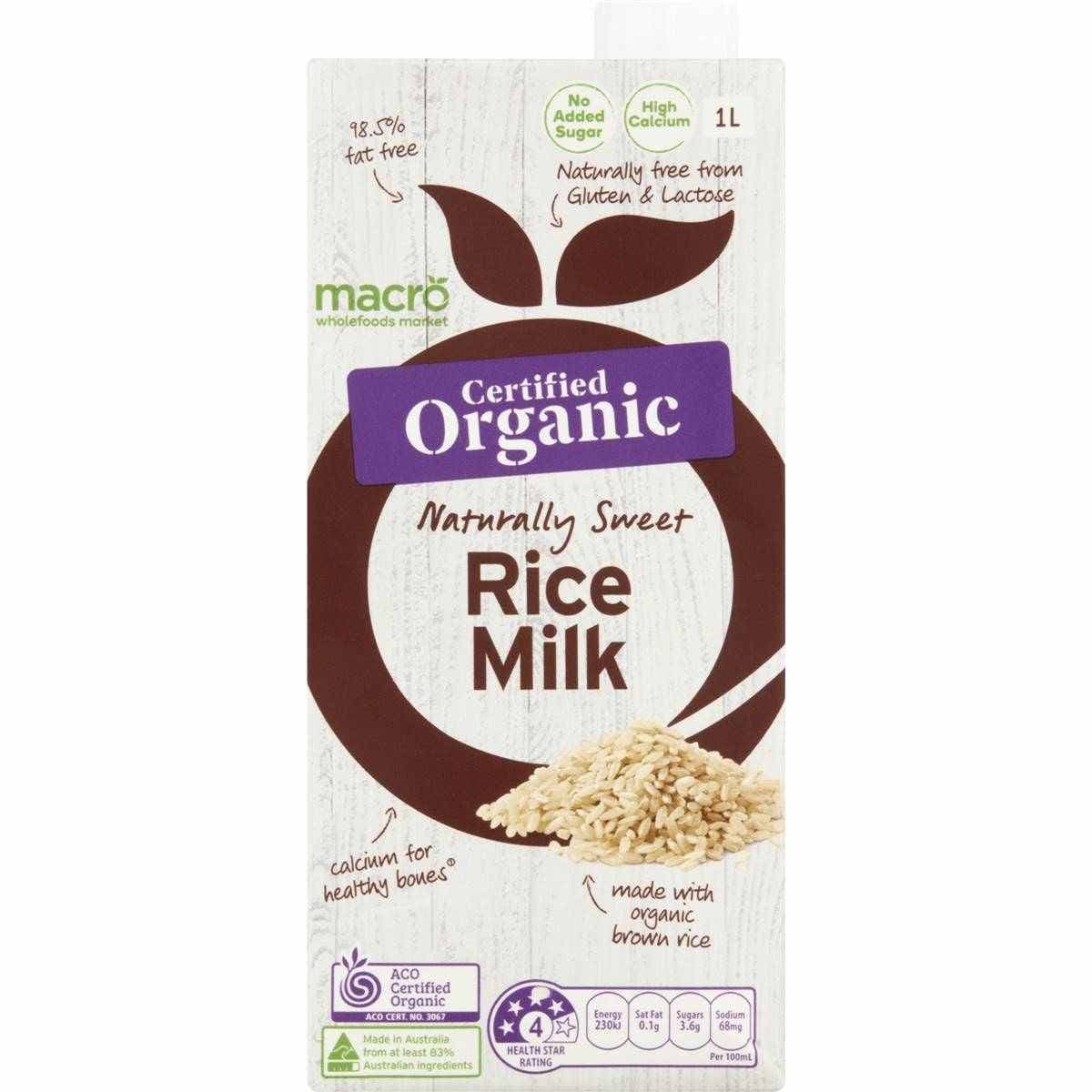 Macro Organic Rice Milk 1L
