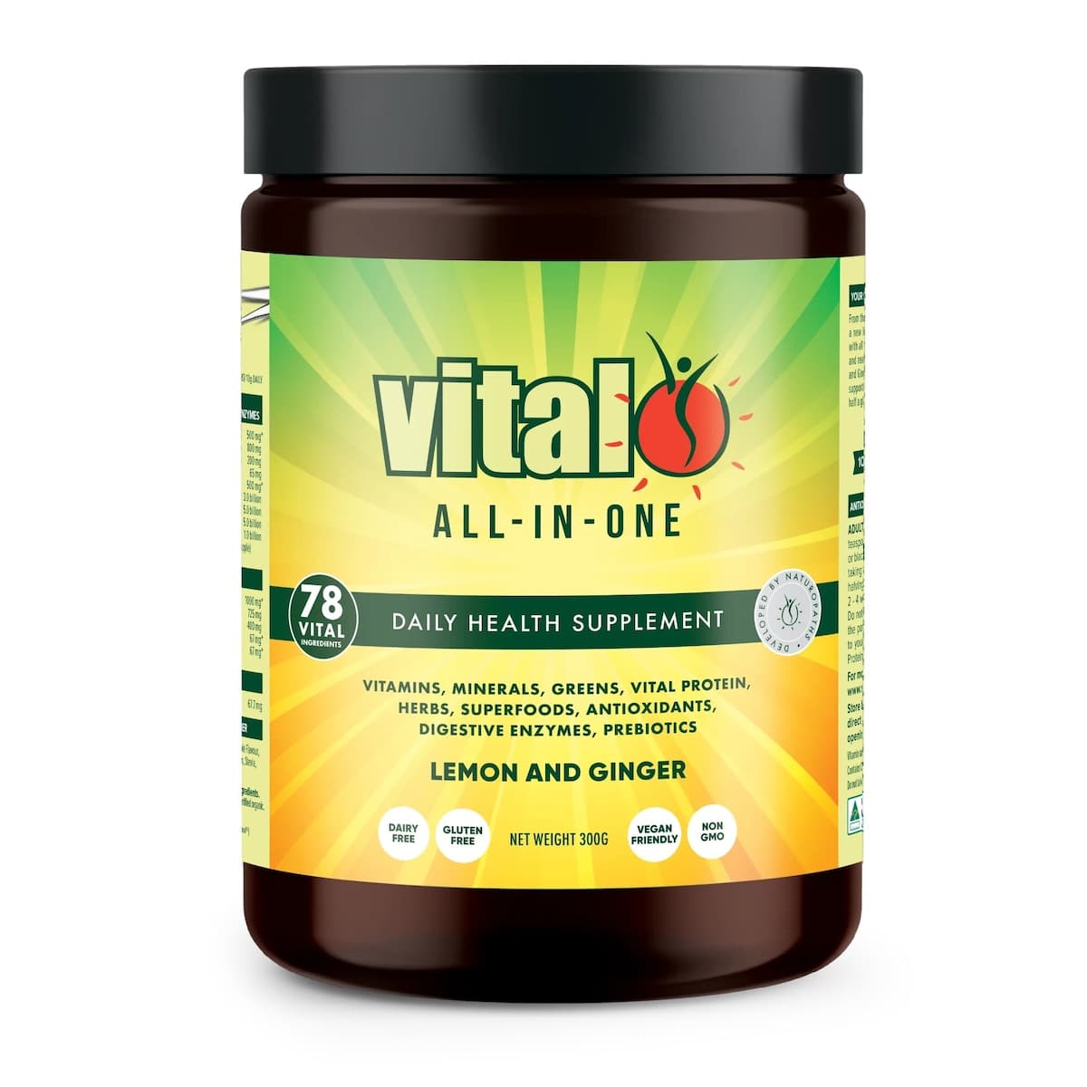 Vital All-In-One Daily Health Supplement Lemon and Ginger 300g