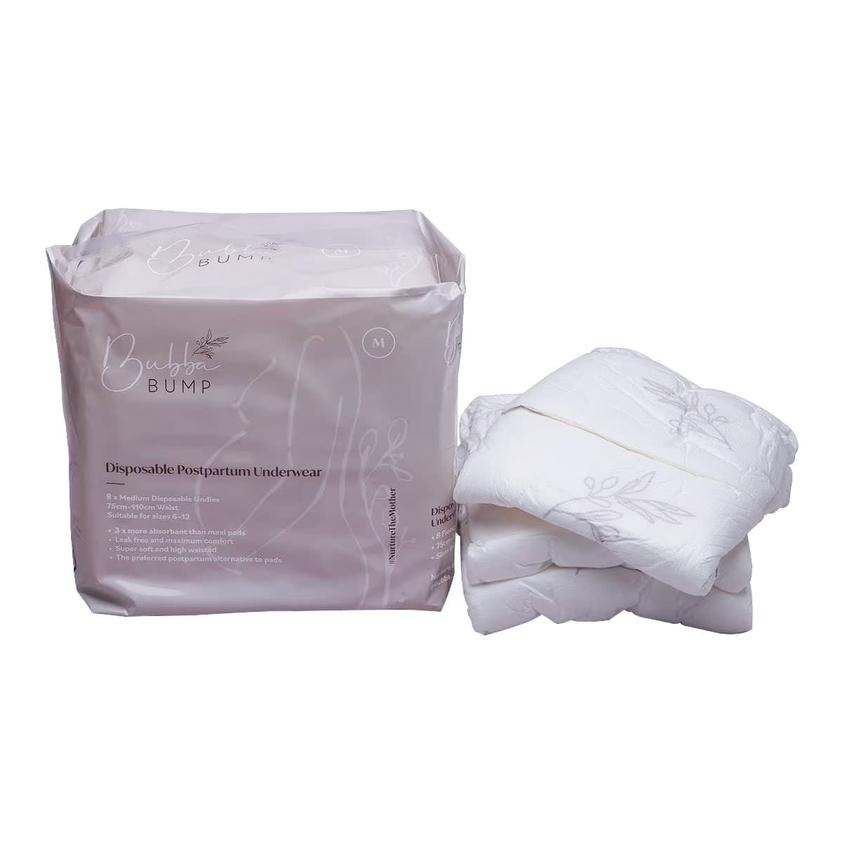 Bubba Bump Disposable Postpartum Underwear L 8 Pack